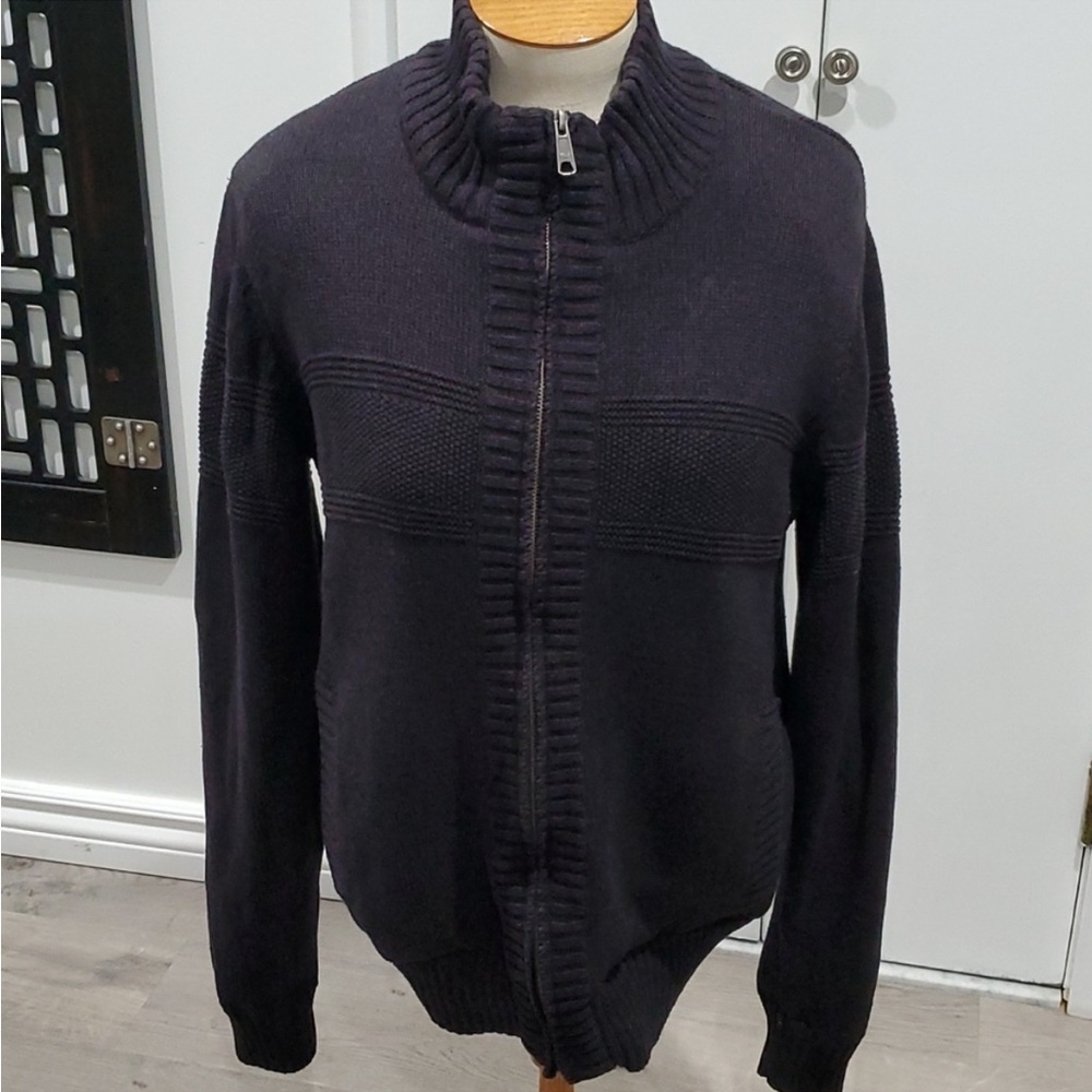 NEW Boston Traders Men's Sherpa-Lined Full Zip Sweater Jacket Size Medium